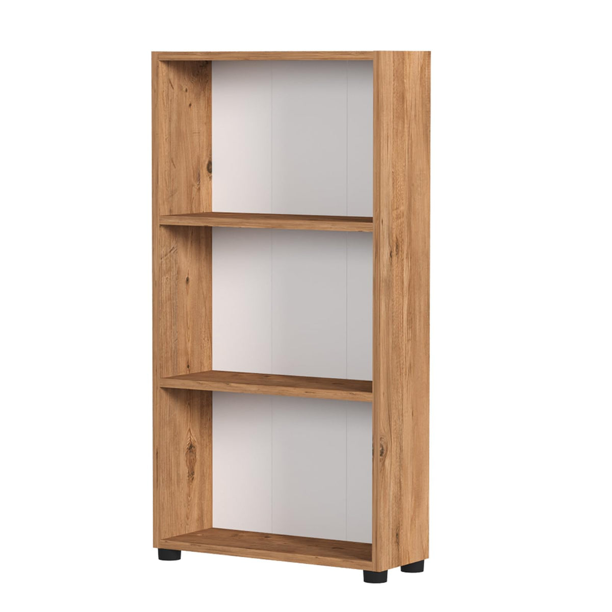 Goflame 3-Tier Bookcase with Anti-Tipping Kit for Living Room