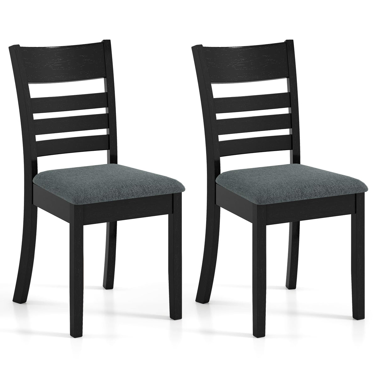 Goflame Wooden Upholstered Kitchen Chair w/Rubber Wood Frame (2/4)