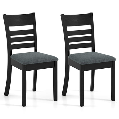 Goflame Wooden Upholstered Kitchen Chair w/Rubber Wood Frame (2/4)