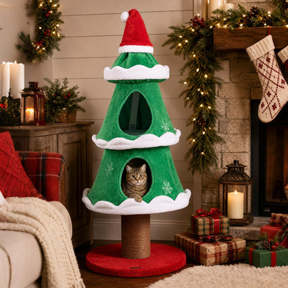 51"/130 CM Christmas Cat Tree for Indoor Cats