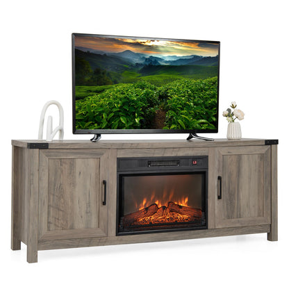 GOFLAME Fireplace TV Stand for TVs Up to 70 Inches with Electric Fireplace and Remote Control