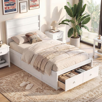 Goflame Bed Frame with Storage Drawers