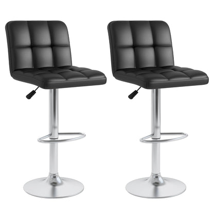 Goflame Swivel Bar Stools Set of 2/4, Upholstered Counter Height Bar Chairs with Back