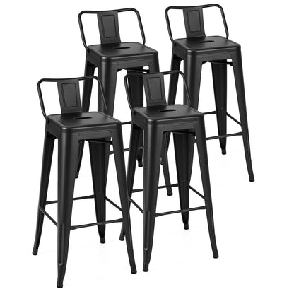 Goflame Metal Bar Stools Set of 4 for Kitchen Island