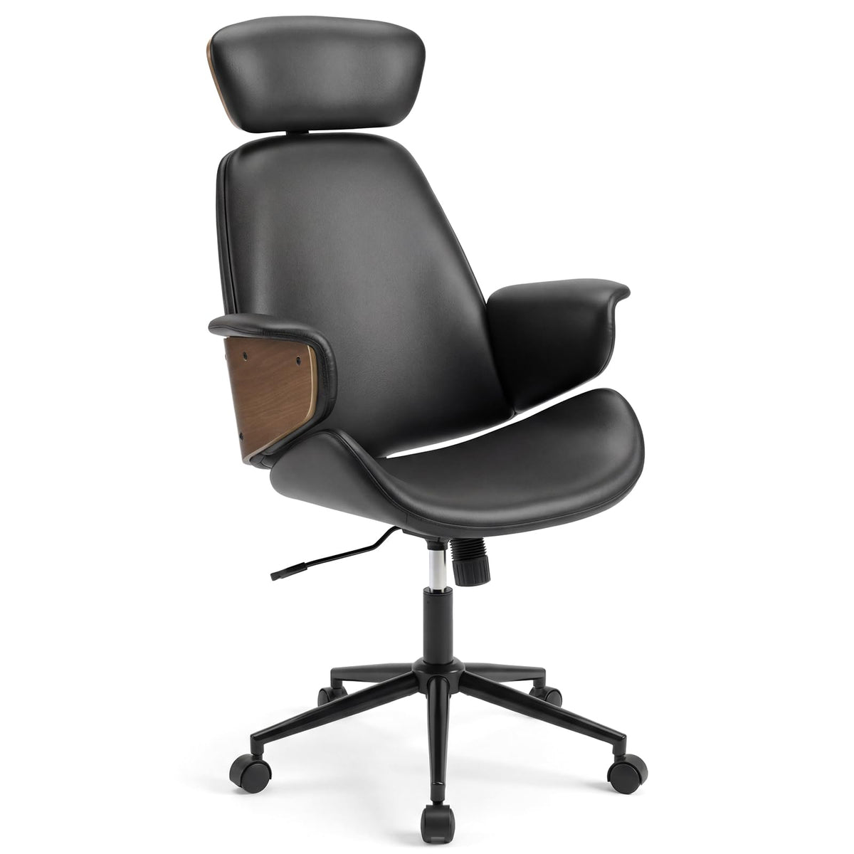 Goflame Ergonomic High Back Faux Leather Executive Chair with Headrest