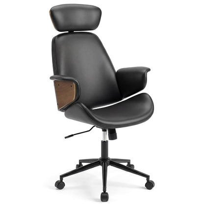 Goflame Ergonomic High Back Faux Leather Executive Chair with Headrest