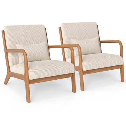 Goflame Modern Accent Chair Corduroy Upholstered Lounge Chair