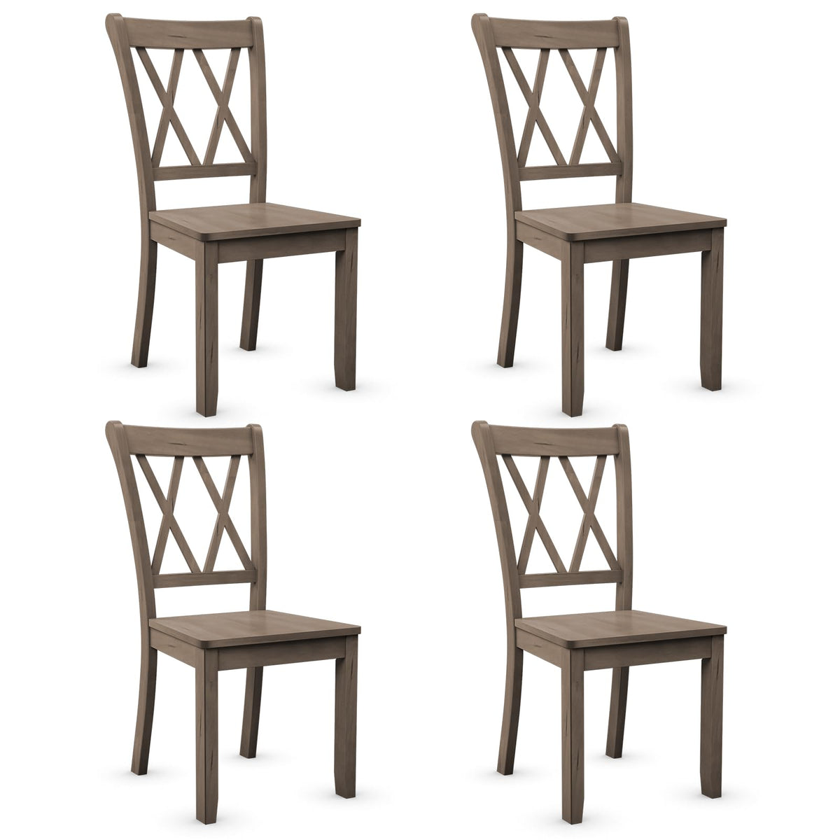 Goflame Rubber Wood Dining Room Side Chair