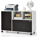 Goflame Mobile File Cabinet on Wheels - Lateral Filing Cabinet w/Drawer