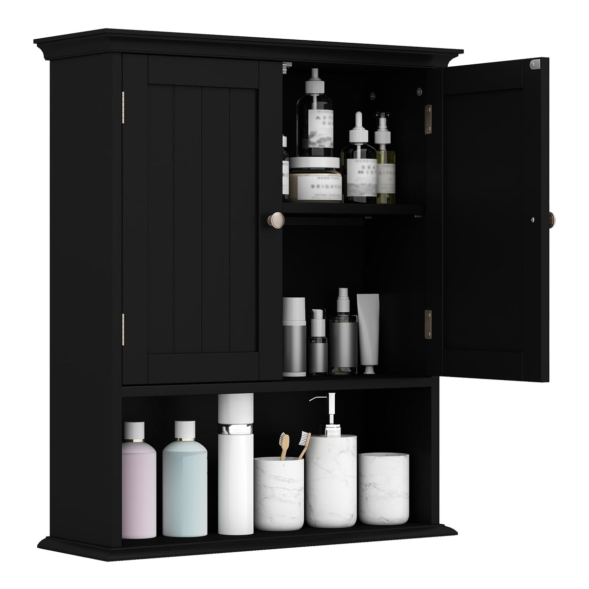 Goflame Wall Mounted Medicine Cabinets - Above Toilet Bathroom Cabinet with Adjustable Shelf