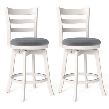 Goflame 25" Counter Height Stools Set of 2/4 with Fabric Upholstered Seat
