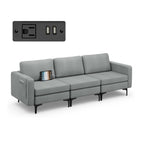 Goflame 3 Seat Sectional Sofa Couch, 94.5" L Modular Sleeper