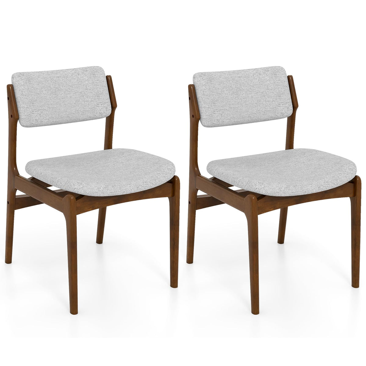 Goflame Modern Padded Dining Chairs with Rubber Wood Legs Set of 2/4