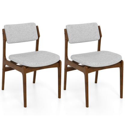 Goflame Modern Padded Dining Chairs with Rubber Wood Legs Set of 2/4