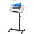 Goflame Overbed Table with Wheels Medical Adjustable Bedside Table