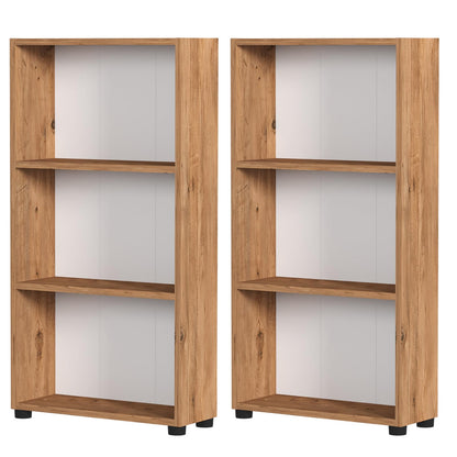 Goflame 3-Tier Bookcase with Anti-Tipping Kit for Living Room