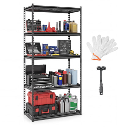 Goflame 5-Tier Metal Storage Shelves(1/2/3/4,36" L x 18" W x 72" H)