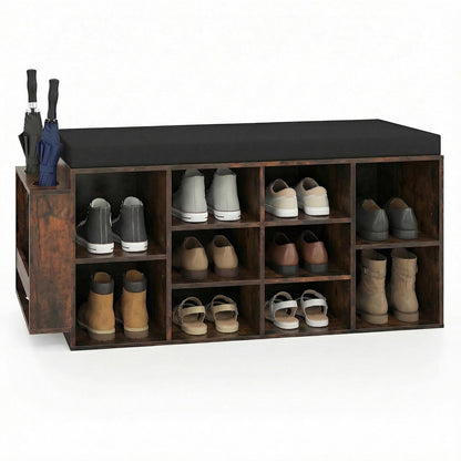 Goflame Shoe Storage Bench with Umbrella Stand