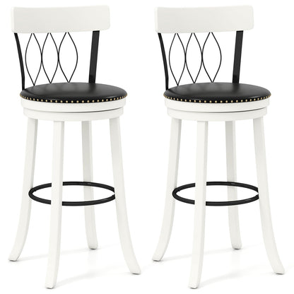 Goflame Swivel Bar Height Bar Chairs with Footrest