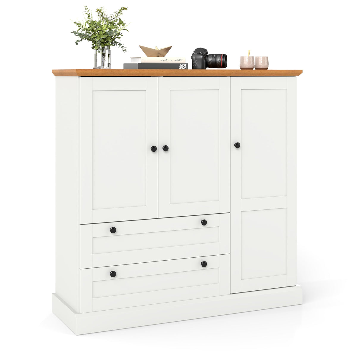 Goflame Buffet Cabinet with Storage for Coffee Bar Dining Living Room Entryway