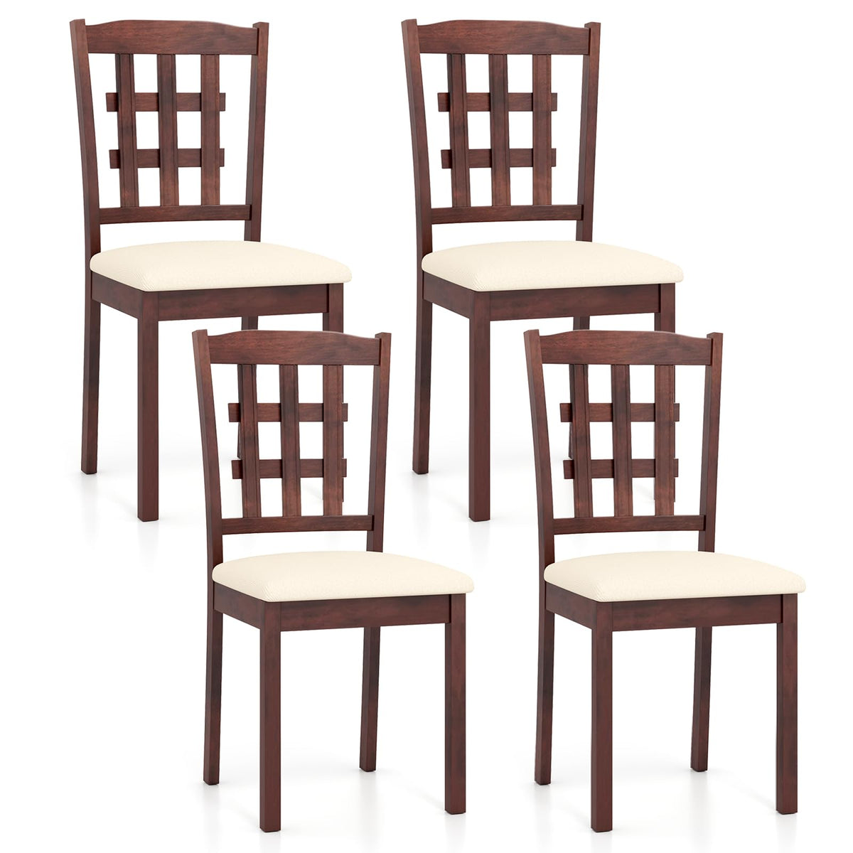 Goflame Wooden Dining Chairs Set of (2/4)