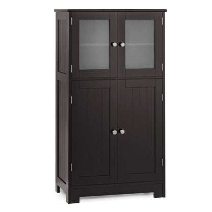Goflame Storage Cabinet with Doors - Bathroom Floor Cabinet, Freestanding Tall Cabinet