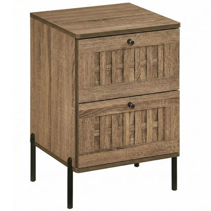 Goflame Night Stand Set 1/2 Mid Century Modern Sofa End Bedside Table