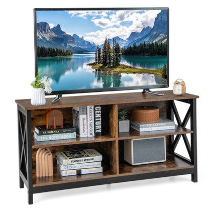 Goflame TV Stands for Living Room - 3-Tier Media Console Table with Storage Shelves