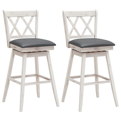 Goflame Bar Stool with Foot Rest Upholstered Cushion & Ergonomic Backrest