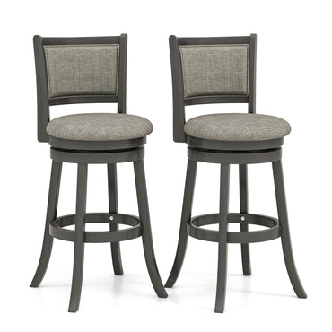 Goflame Swivel Counter Height Bar Stools Set of2/ 4, Upholstered Vintage Barstools w/Back