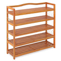 Goflame 5-Tier Wood Shoe Rack Entryway Shoe Shelf Storage Organizer for Hallway, 33"Lx10"Wx32"H
