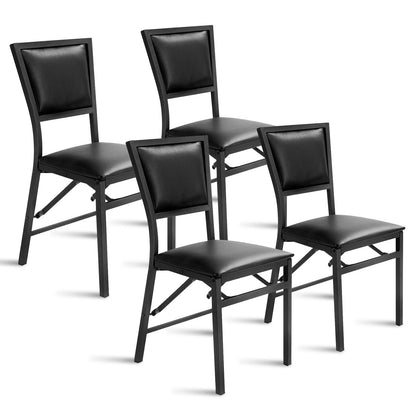 Metal Folding Chair Dining Chairs Home Restaurant Furniture - Goflame