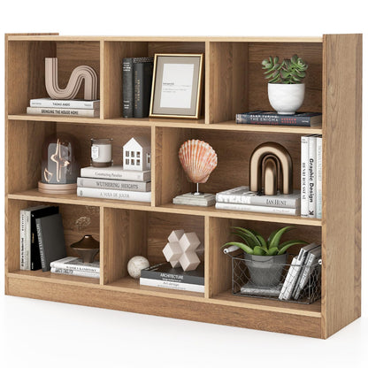 Goflame 8 Cube Bookcase, Freestanding 3-Tier Open Bookshelf