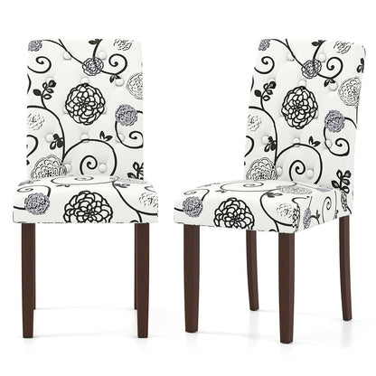 Goflame Tufted Dining Chairs Set of 2/4 Upholstered Kitchen Chairs w/Padded Seat & High Backrest