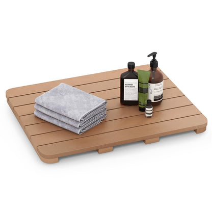 Goflame Waterproof Bath Mat, Shower Mat for Bathroom Inside, Outdoor HIPS Floor Mat with Non Foot Pads