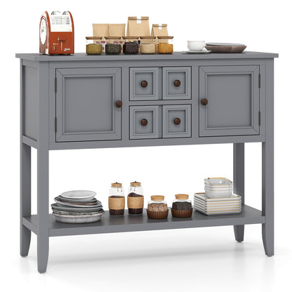 Goflame Sideboard Buffet Cabinet with Storage, 42’’ Wood Credenza