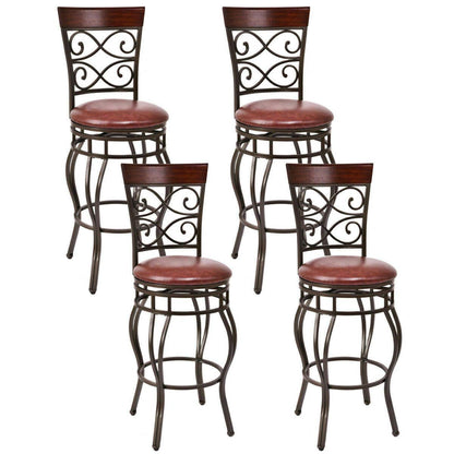 Goflame Bar Stools Set of 2/4, 360 Degree Swivel, 30" Counter Height Bar Stools