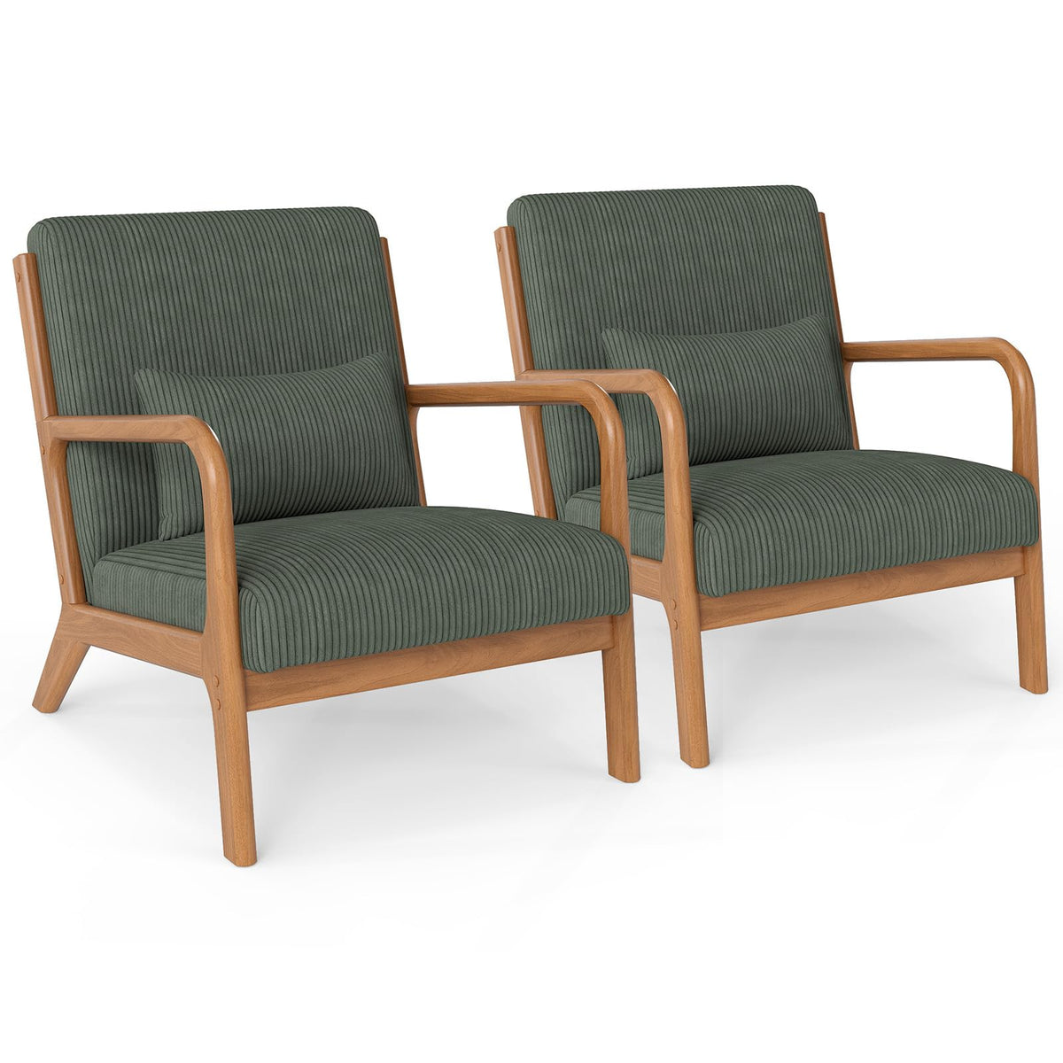 Goflame Modern Accent Chair Corduroy Upholstered Lounge Chair