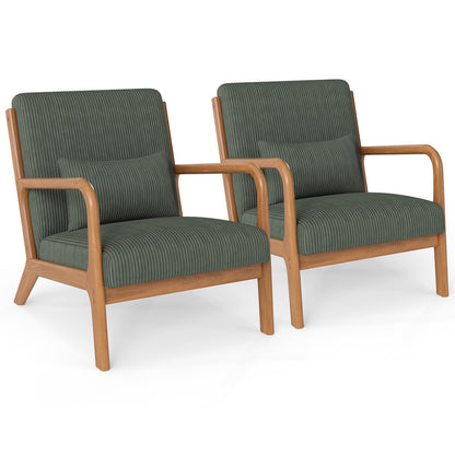 Goflame Modern Accent Chair Corduroy Upholstered Lounge Chair