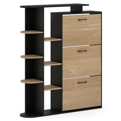 Goflame Shoe Cabinet with 3 Flip Drawers