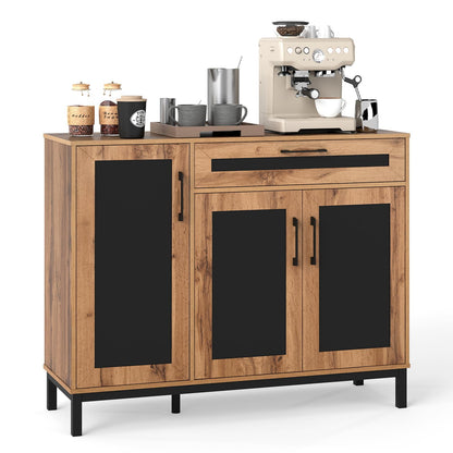 Goflame 48" Buffet Cabinet with Storage 3-Door Large Farmhouse Sideboard