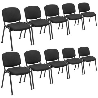 Goflame 10-Pack Conference Chair Set - Stackable Guest Chair with Metal Frame