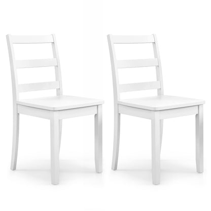 Wood Dining Chairs, White - Goflame