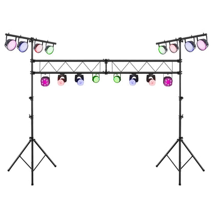 Goflame DJ Light Stand, 14FT Lighting Truss System with 32 Lights Hold 220LBS Capacity