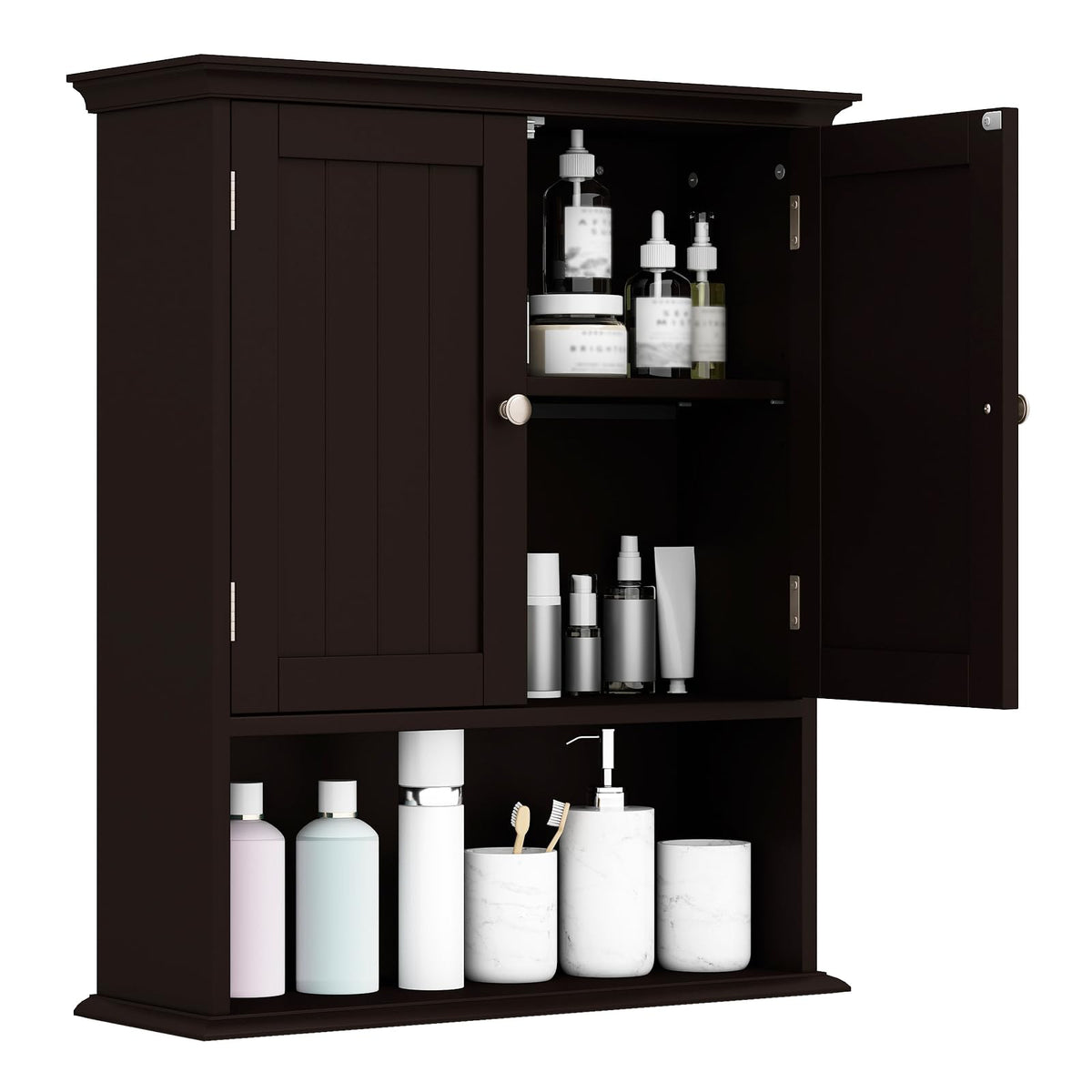 Goflame Wall Mounted Medicine Cabinets - Above Toilet Bathroom Cabinet with Adjustable Shelf