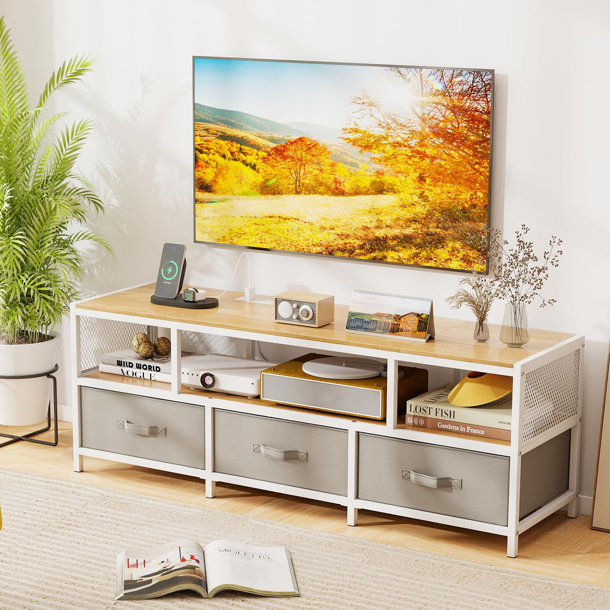 Goflame Dresser TV Stand for 65 Inch TV for Living Room Bedroom