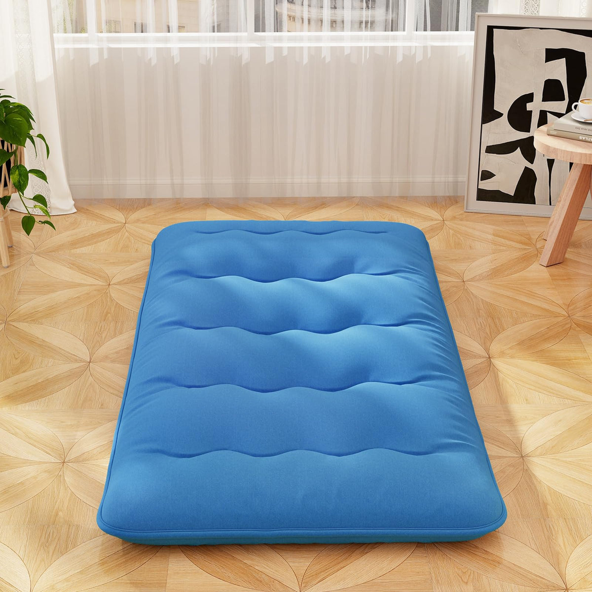 Goflame Japanese Floor Mattress, 4 Inch Futon Mattress with Washable Cover & Storage Bag