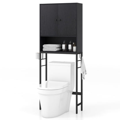 Goflame Over The Toilet Storage Cabinet - Toilet Shelf Rack with Anti-Tip Device