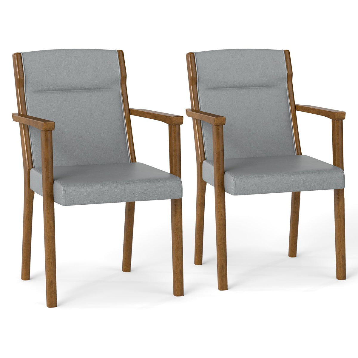 Goflame Mid Century Modern Dining Chairs Set of 2/4 Upholstered Accent Chair with High Back