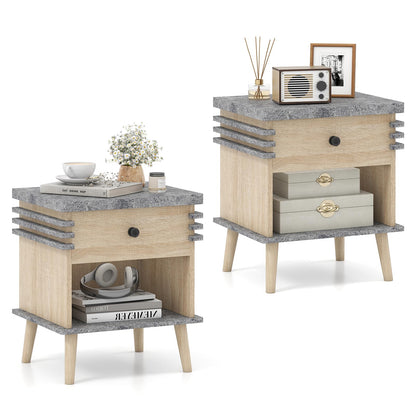 Goflame Modern Nightstand Set of 1/2